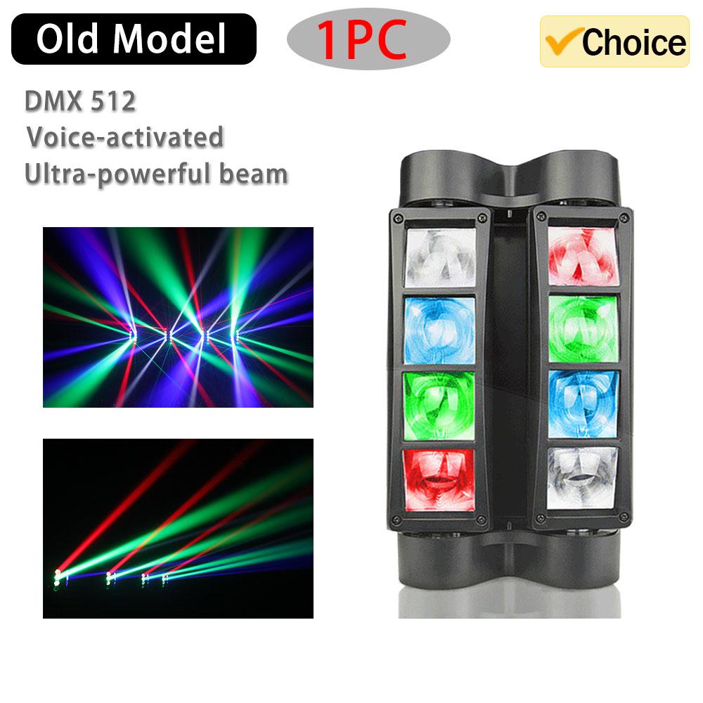 2025 New LED Micro 8X5W Spider Lights DMX512 DJ Stage Lamp Disco Bar Party RGBW Ambient Moving Beam KTV Lamps Shaking Beam Light