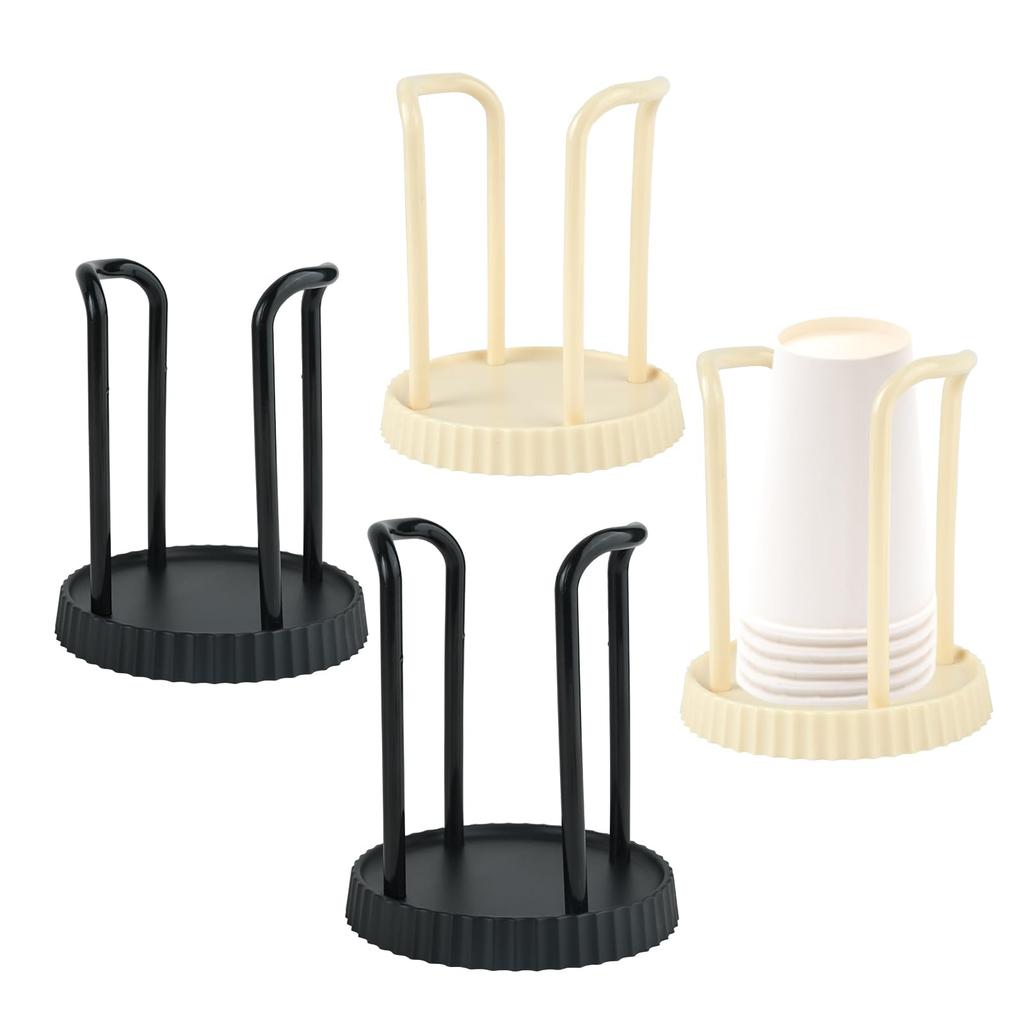 4 PACK Bathroom Cup Dispenser, Plastic Cup Holder, Disposable Cup Holder, Cup Dispenser for Restaurant, Coffee
