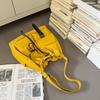 Casual Trendy Nylon Cloth Men'S And Women'S Same Shoulder Crossbody Tote Bag Pleated Lightweight Sports Dumpling Bag
