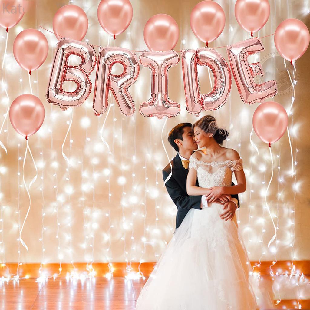 Bride Balloons Rose Gold Set Bride Balloons Bachelorette Party Decorations Rose Gold Bridal Shower Decorations, Bachelorette Balloon