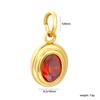 2026 New Waterproof 18K Gold Plated Stainless Steel Oval Heart Shape Cubic Zirconia Pendant Charms for DIY Jewelry Making