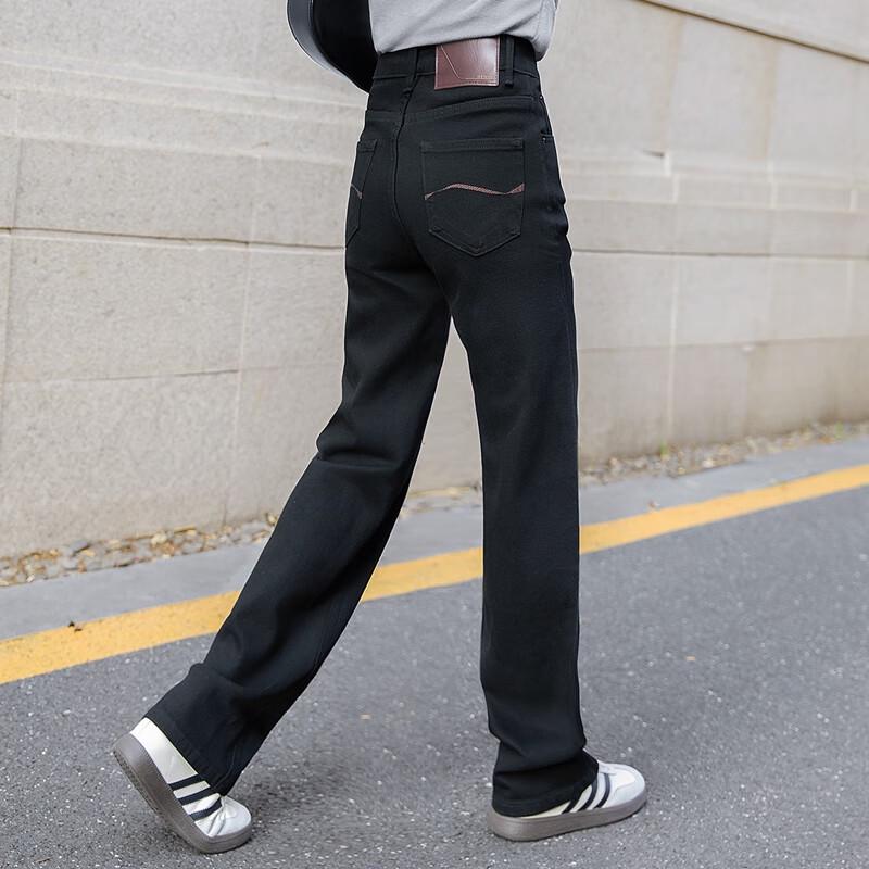 

Women s Washed Black High-Waist Straight-Leg Jeans L