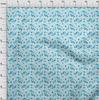 oneOone Cotton Flex Light Blue Fabric Abstract Floral Sewing Craft Projects Fabric Prints By Yard 40 Inch