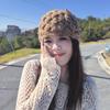 New Women's Autumn and Winter Knitted Wool Hat Versatile, Sweet and Casual Pure Handmade Thickened Ear Protector Headgear