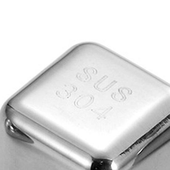 Stainless Steel Ice Cubes Set with Clips Reusable Drink Chillers Quick Freezing Metal Whiskey Chilling Stones for Beer Cocktails