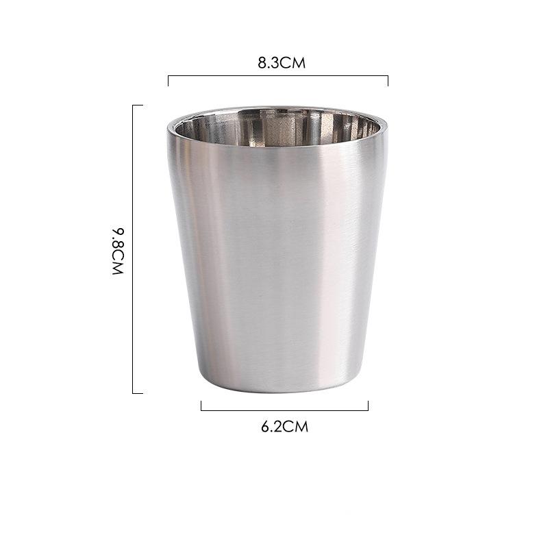 Jarra de cerveza de acero inoxidable de doble pared para té, bebida fría de metal, taza de café, utensilios de cocina, bar, 175/260/300 ml