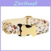Dog Collar With Printed Design And Bone Decoration For Everyday Outdoor Walks