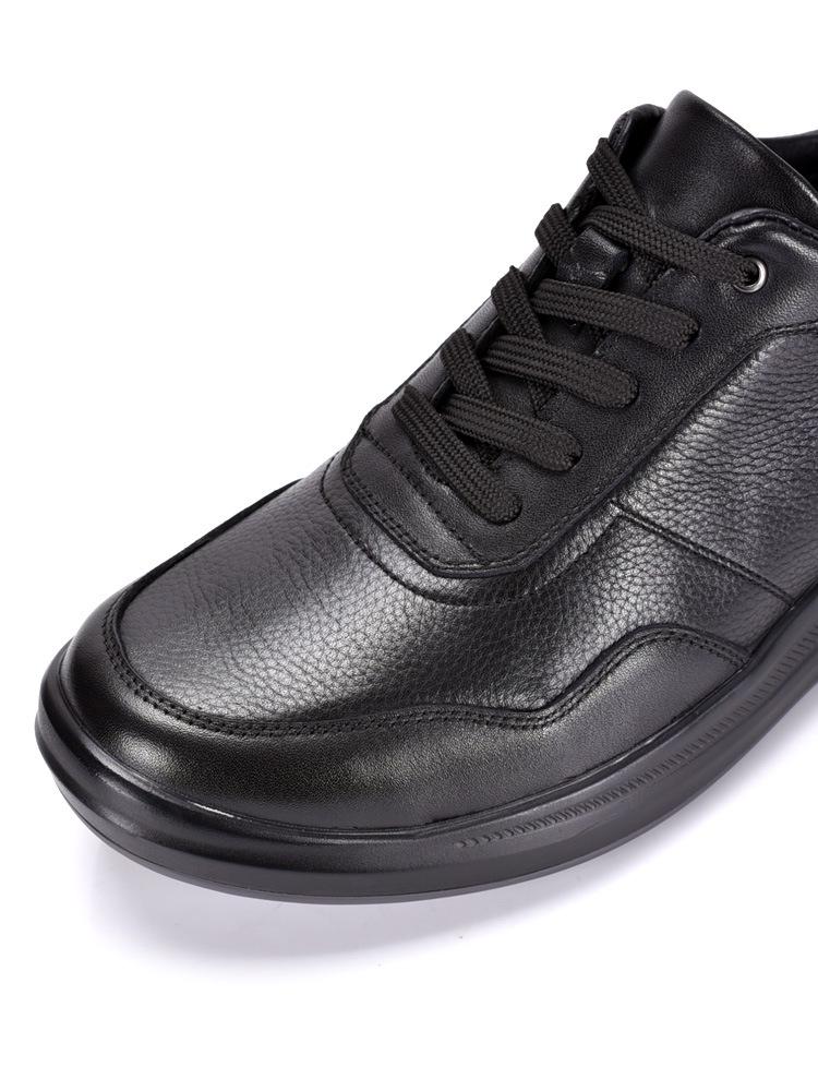 Men's Genuine Leather Lightweight White Casual Shoes - Versatile Soft Sole Sporty Sneakers
