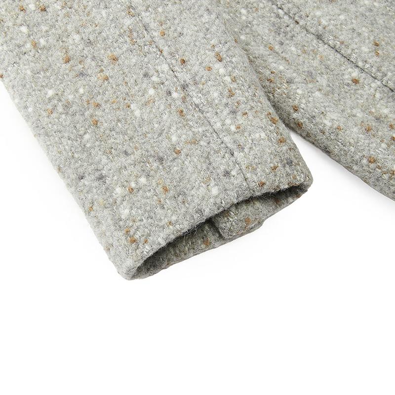 JNBY Loose Fit Collarless Wool Blend Coat