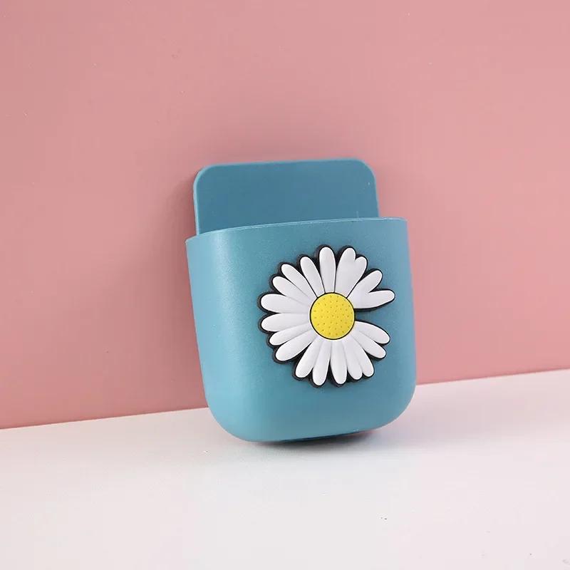 Cute Storage Rack Desk Organizer Pen Holder Self Adhesive Stationery Holder Remote Control TV Mobile Phone Holder Office Supply