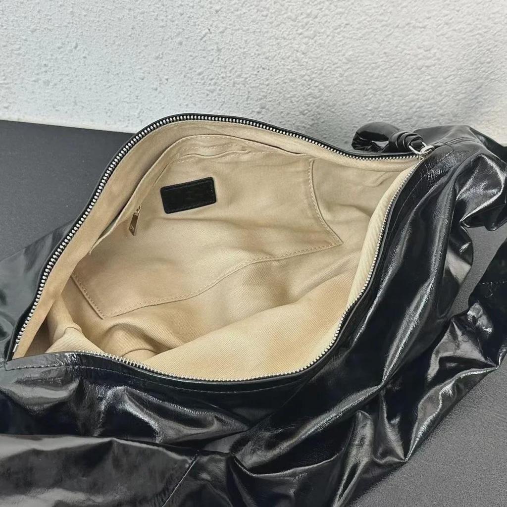 French Designer Croissant-Shaped Genuine Leather Messenger Bag for Women