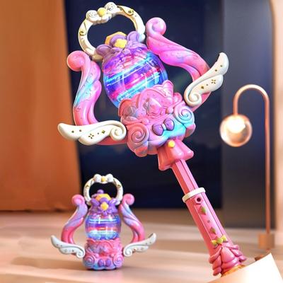 Ručná lampa pre deti Kyvné krídla Zaťahovacie rukoväte Dvojité zvukové a svetelné efekty Prepínateľná lampa žezlo Hračka v štýle princeznej