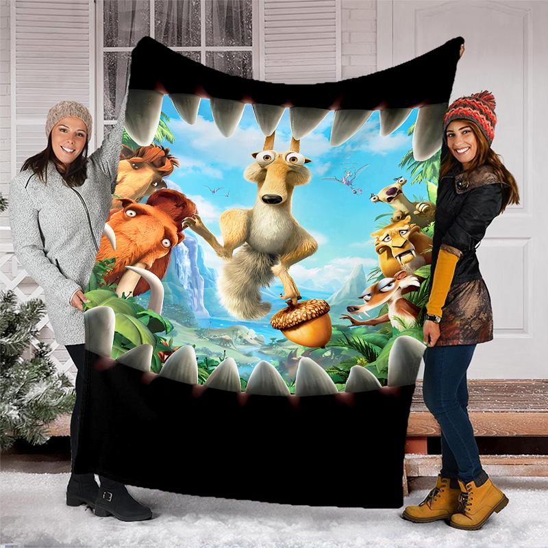 Ice Age Continental Drift1 printed throw blanket—lightweight,soft,warm;versatile blanket for all seasons—perfect as &air-conditioning throw,nap blanke