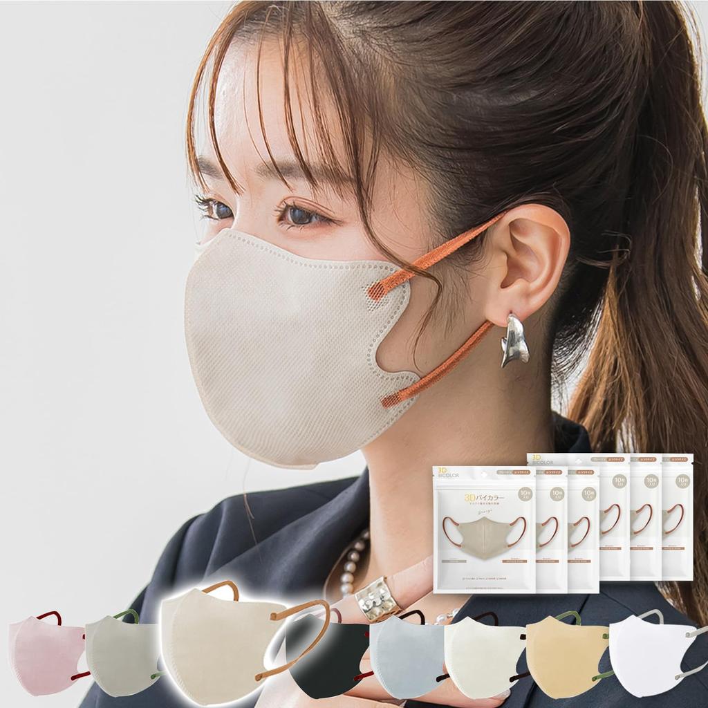 Ichiki Ryohin 3D Masks Moisture for Masks x 6 Nonwoven 3D Small Face Masks Invoice Suitable for Sensitive Soft Ear Straps with Matching Comfortable