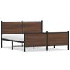 VidaXL Metal Bed Frame with Headboard and Footboard 140x200 Cm, Double Bed, Bedroom Furniture, Guest Bed, 3301370