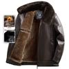 Men's Thickened Leather Jacket with Fleece Lining for Winter Cycling and Cold Protection, Ideal for Middle-Aged and Elderly.