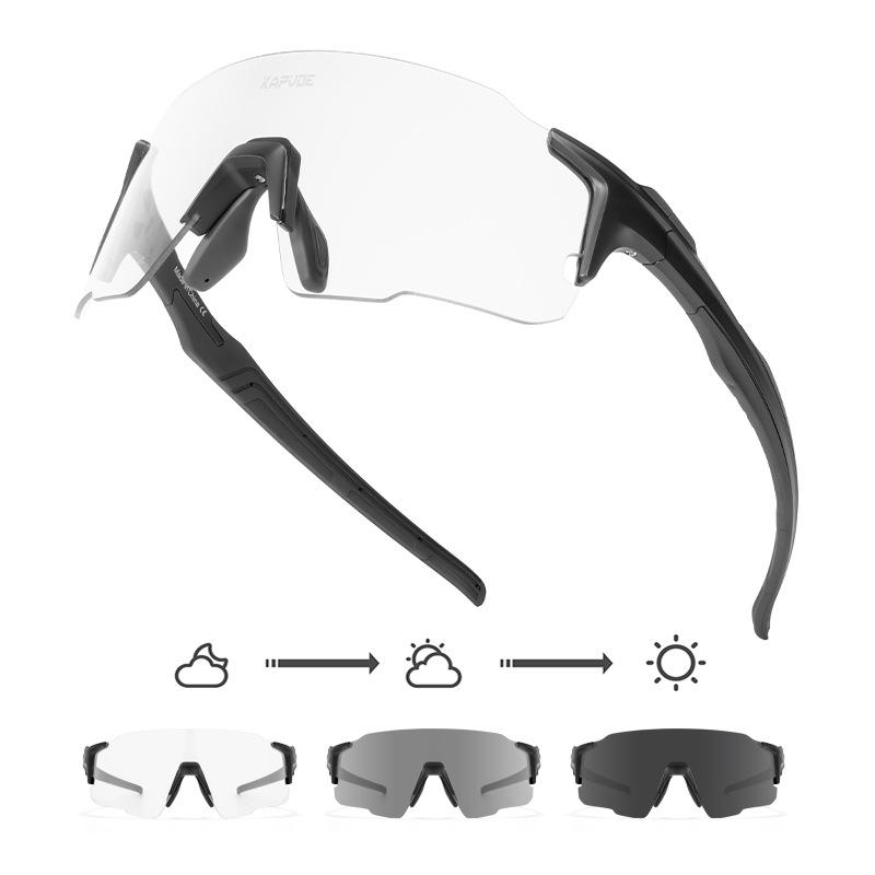 

kapvoe New color-changing cycling glasses with a tech-forward design, sports outdoor glasses, anti-glare and windproof goggles TK92-PH-1L-01