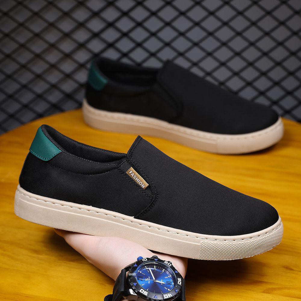Men's 2025 Canvas Slip-On Sports Casual Shoes - Trendy, Breathable, Plus Size