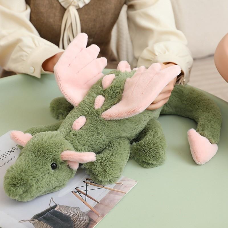Plush Matcha Dragon Toy With Soft Pp Cotton Filling For Kids And Adults