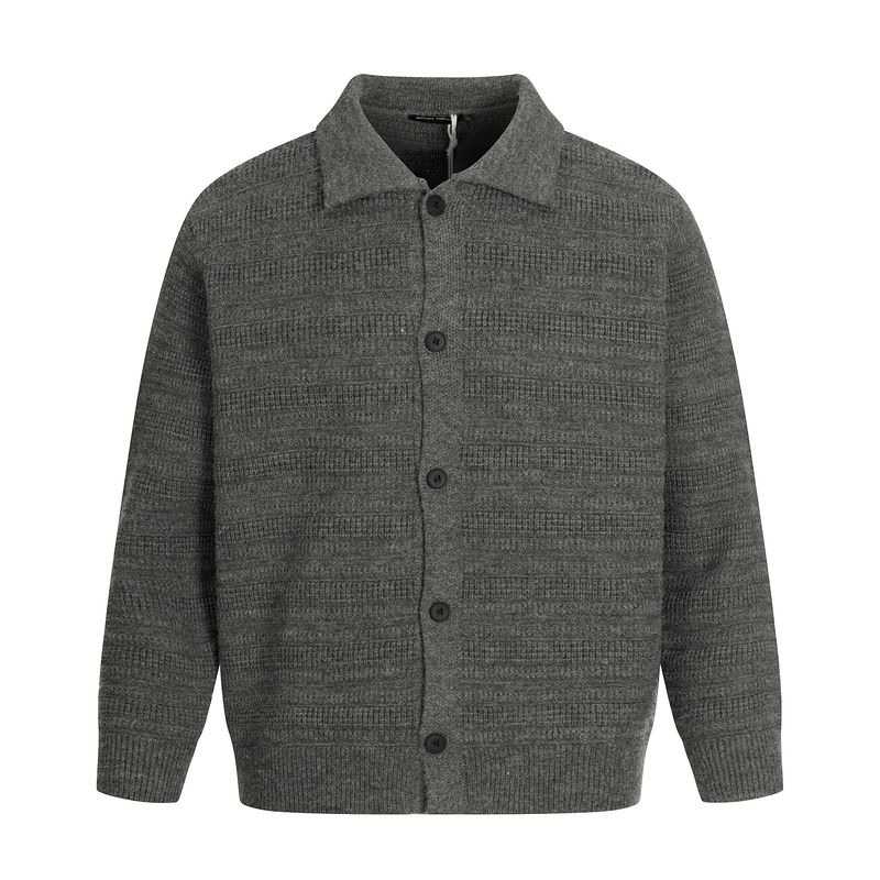 Kisko American Retro Thickeneded Warm Lazy Knitted Cardigan Sweater for Men and Women Winter High-End Loose Jacket