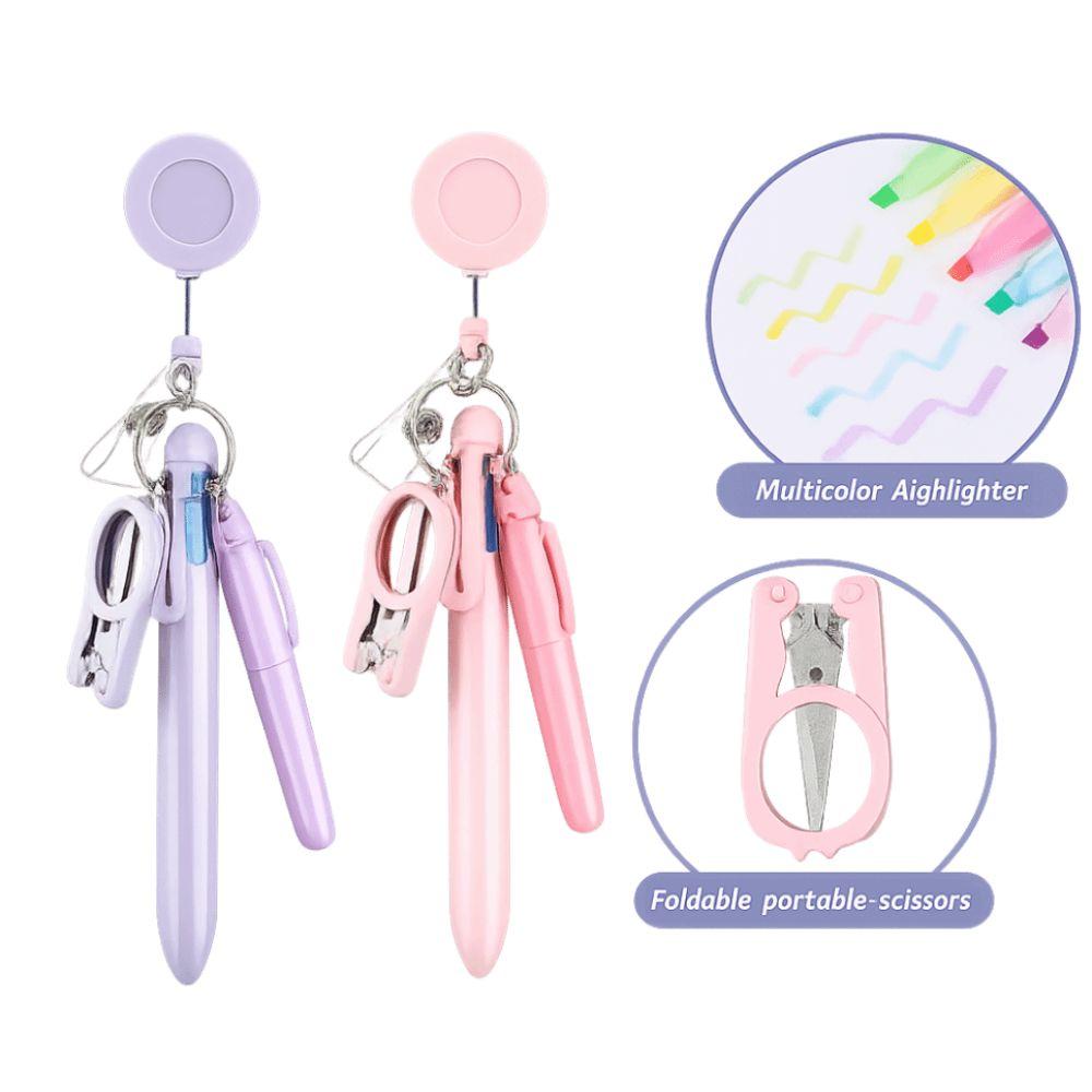 Badge Holder Nurse Ballpoint Pen Highlighter Nurse Ball Pen Retractable Nurse Pen Student Use