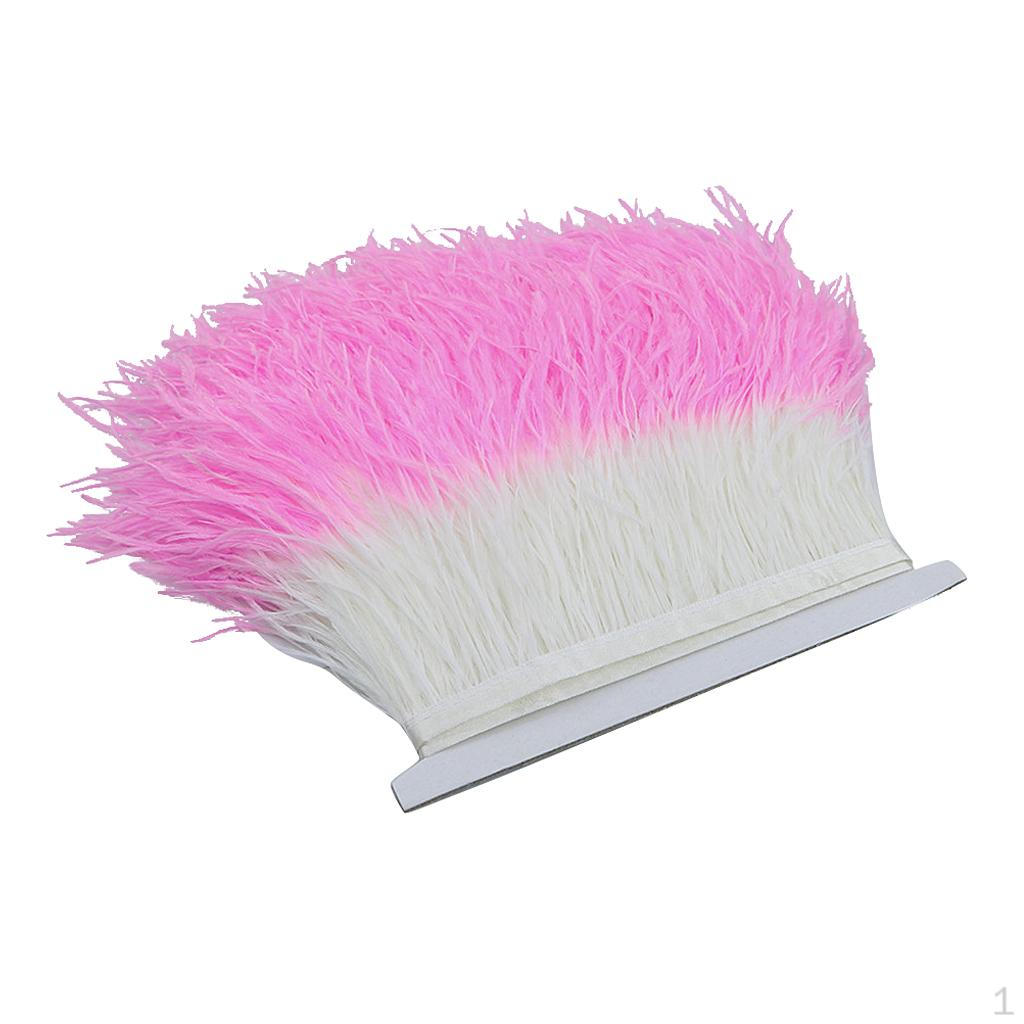 

1 Feather Fringe Cloth Tape Sewing Crafts DIY Fascinator 4-6 Pink White