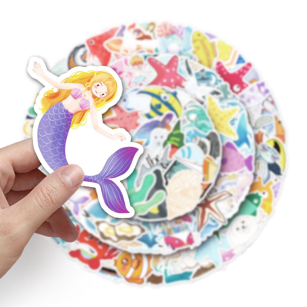 100 Pictures of Marine Cartoon Cute Animal Laptop Scooter Motorcycle Car Guitar Decoration Stickers