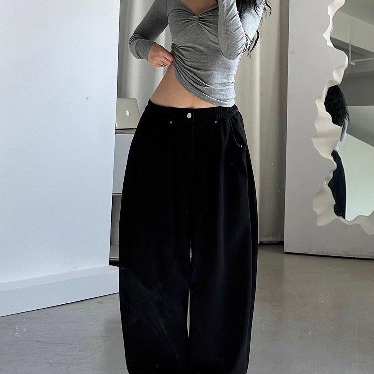 Damen American Retro Faule Sommer Weite Hosen