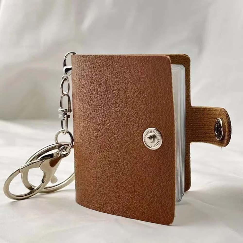 2 Inch Photo Album Keychain Backpack Keyring Photo Card Holder Portable Mini Photo Album  Bag Charm
