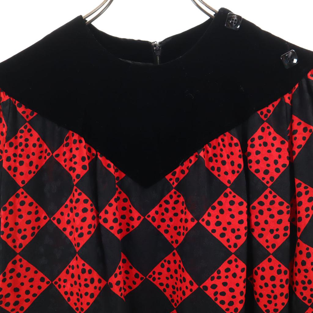 Givenchy 90s Made In Japan Silk Old Overall Handle Long Sleeve One Piece Women Used