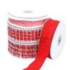 Woolen Woven Ribbon White Woolen Edge Big Red Ribbon Woolen Plaid Hair Accessories Clip Bow Accessories Elegant Home Decorating Activity Supplies