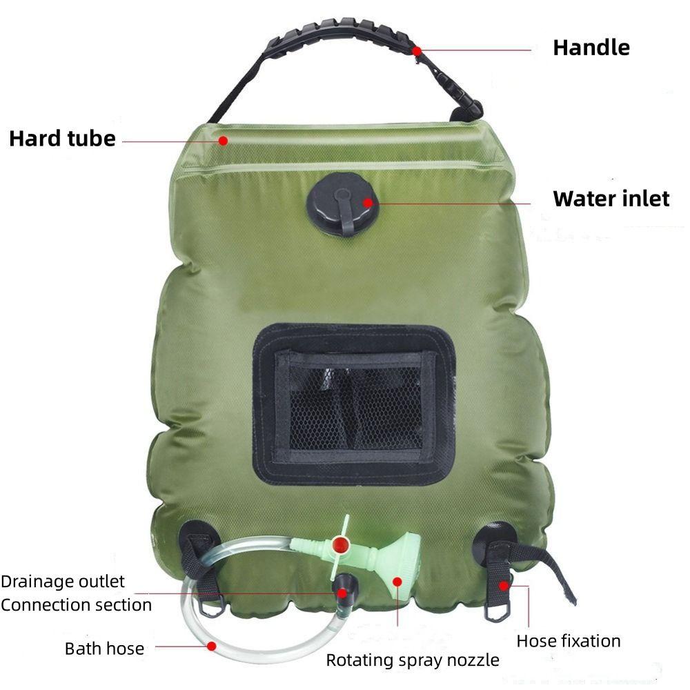 Water Storage Solar Shower Bag Foldable Outdoor Bathing Bags Hydration Bag Climbing