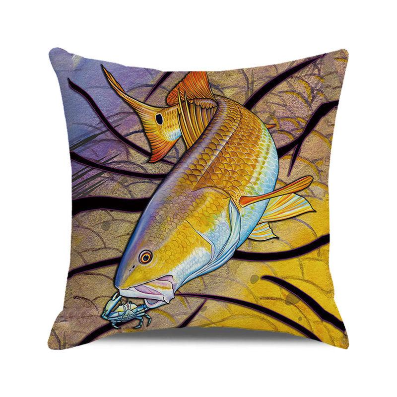 Home Decor Underwater World: Sea Creatures & Mysteries Pattern Cushion Cover Suitable for Sofa Bedroom Car Pillow Cover