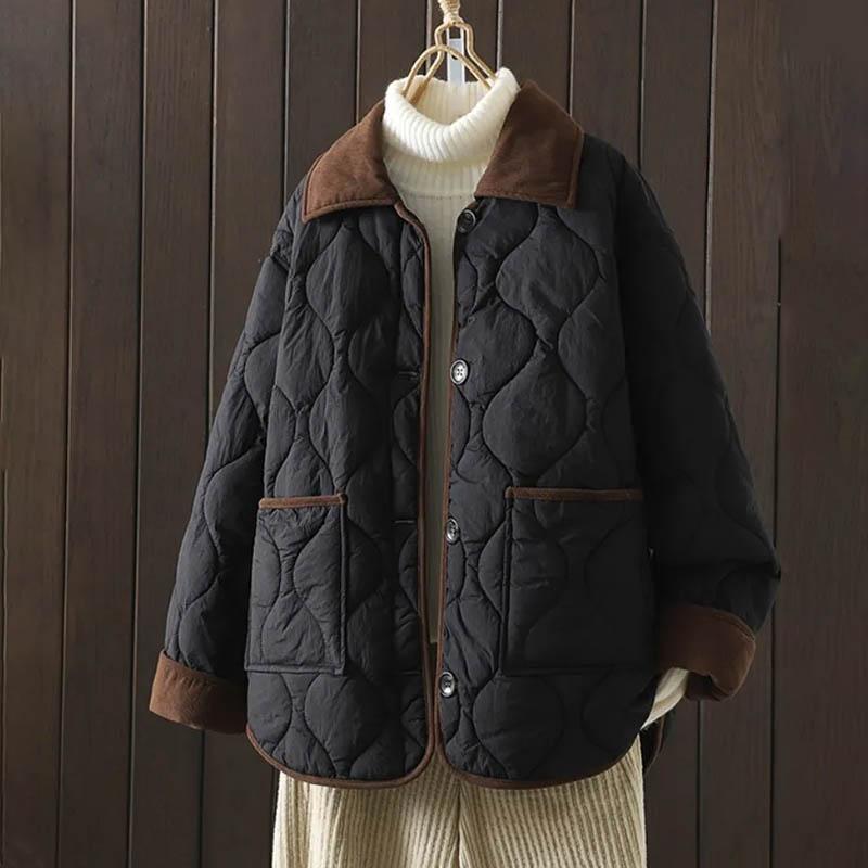 

Пальто женское утепленное зимнее двухслойное ветрозащитное оверсайз повседневное на молнии XXL чёрный