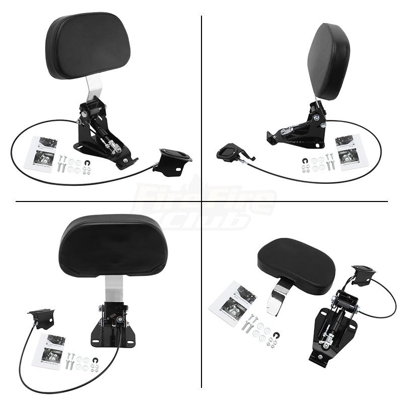 Motorcycle Chrome Front Driver Rider Backrest Mounting Kit For Harley Touring CVO Street Glide Road King Classic 2009-2023