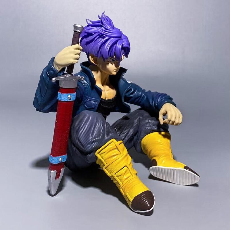 Dragon Ball, Sitting Trunks Figure, Desktop Car Car Chassis Model Ornament Saiyan Second Dimension