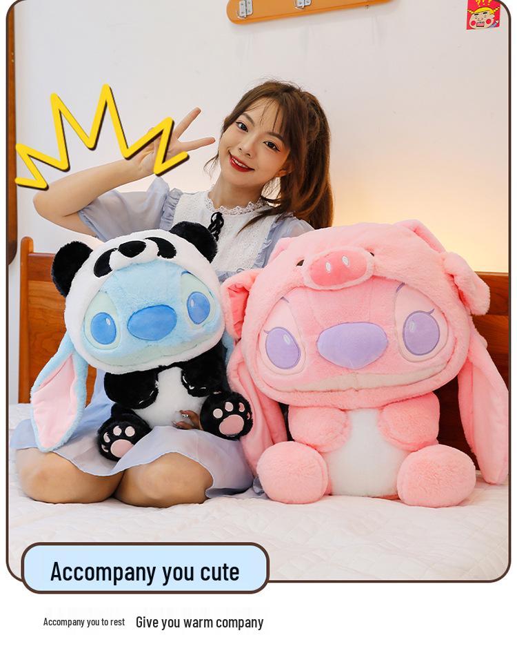 Adorable Angel Dress-Up Panda Stitch Plush Toy Doll