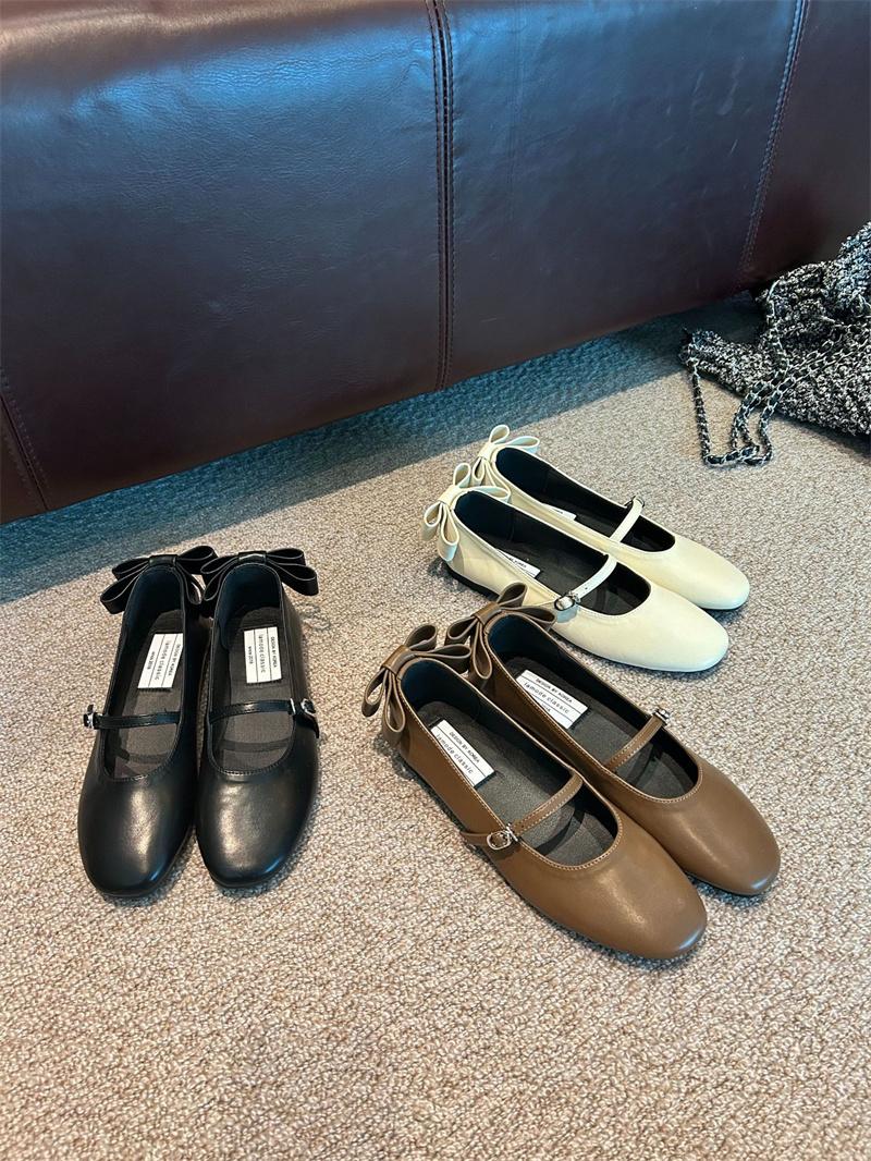 IPPEUM Flat Shoes Women Ballerina Zapatos Mujer Black PU Leather Mary Jane Round Toe Ballet Flats 245 чёрный 5700₽