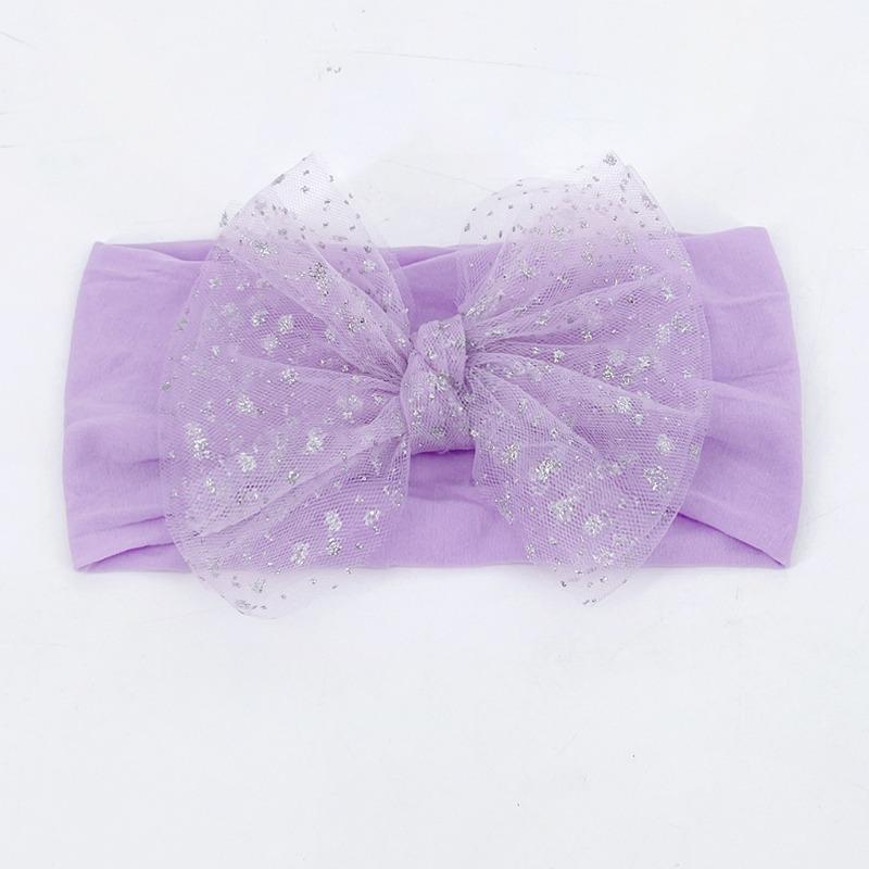 Baby hair accessories plain soft nylon bow headband children's headscarf jewelry children's hair accessories