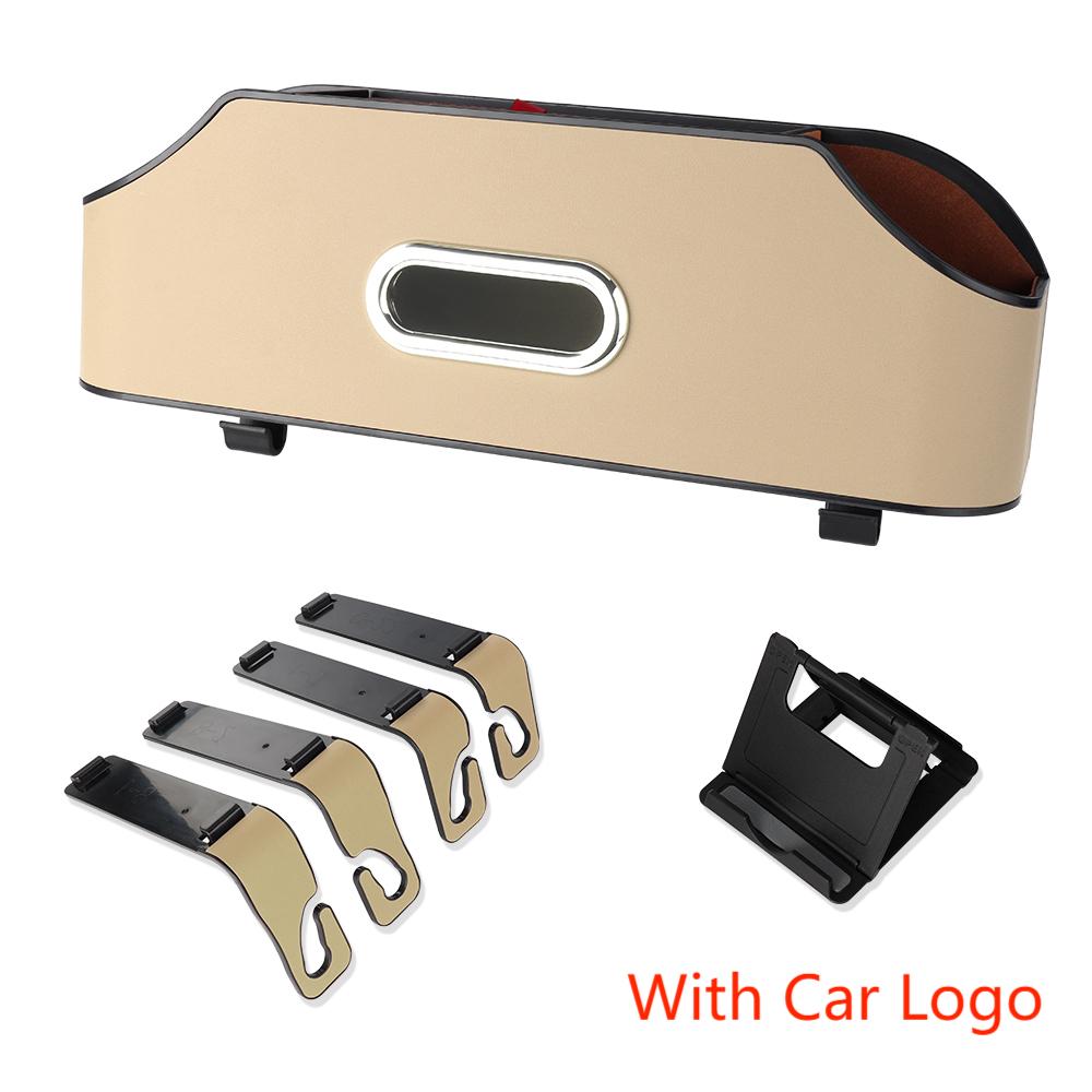 Multifunktionale Leder-Taschentuchbox Aufbewahrungsbox für die Rückseite des Autositzes Halter für Getränkebecher und Mobiltelefon für Citroen C1 C2 DS C4L VTS C-ELYSEE