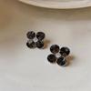 Exquisite Zirconia Flower Stud Earrings: Light Luxury and Versatile for Women