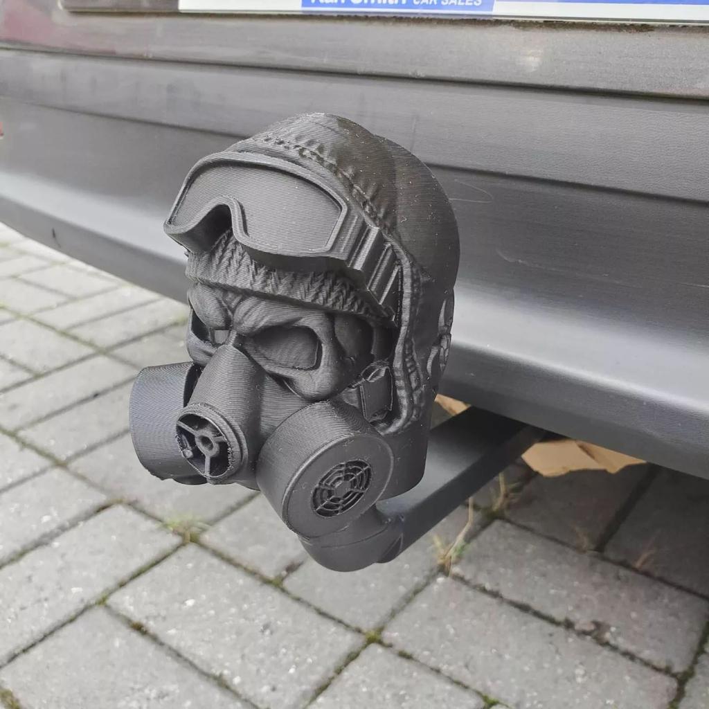 Tow Bar Ball Cover Tow Ball Cap Towing Hitch Fits 50mm Ball GAS MASK MAN For Car