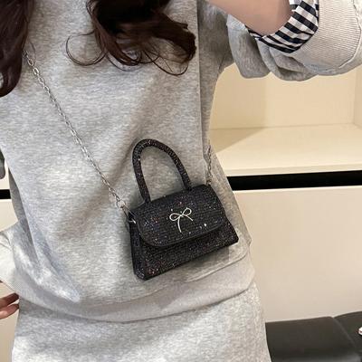 Summer New Bow Simple Large-capacity Air Chain Single Shoulder Crossbody Small Square Bag