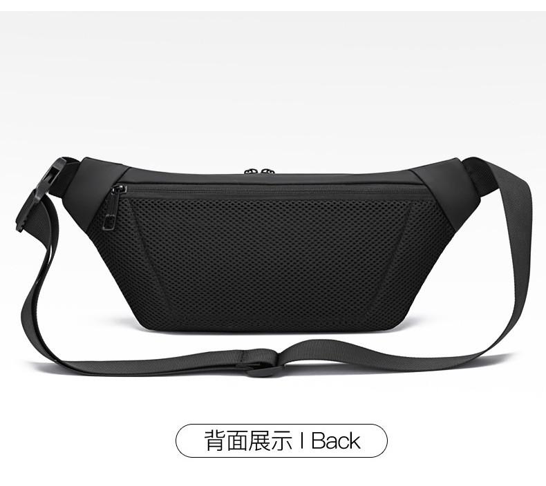 Sports Waist Bag, Large Capacity Single Shoulder Crossbody Bag, Personalized Fashion, Business Commuting Trend, Hard  Men's Chest Bag
