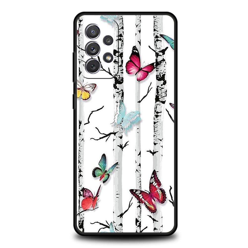 

Phone Case for Samsung Galaxy A55 A53 A52 A52S A51 A41 A35 A32 A25 A23 A15 A13 A71 A72 5G Soft TPU Shell Butterfly Design Capas Samsung A32 5G