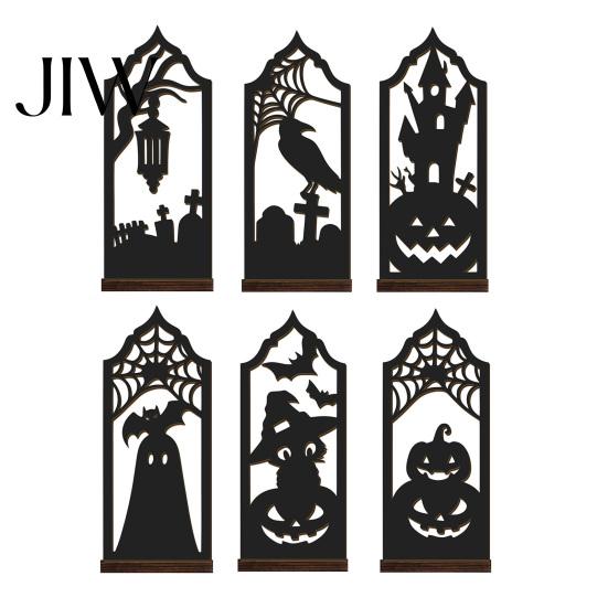Gothic Tea Light Stand Halloween Candle Holder, Hollow Silhouette Holder for Lights, Dark Aesthetic Home Decor Style Pumpkin Ghost Cat Bat Tabletop