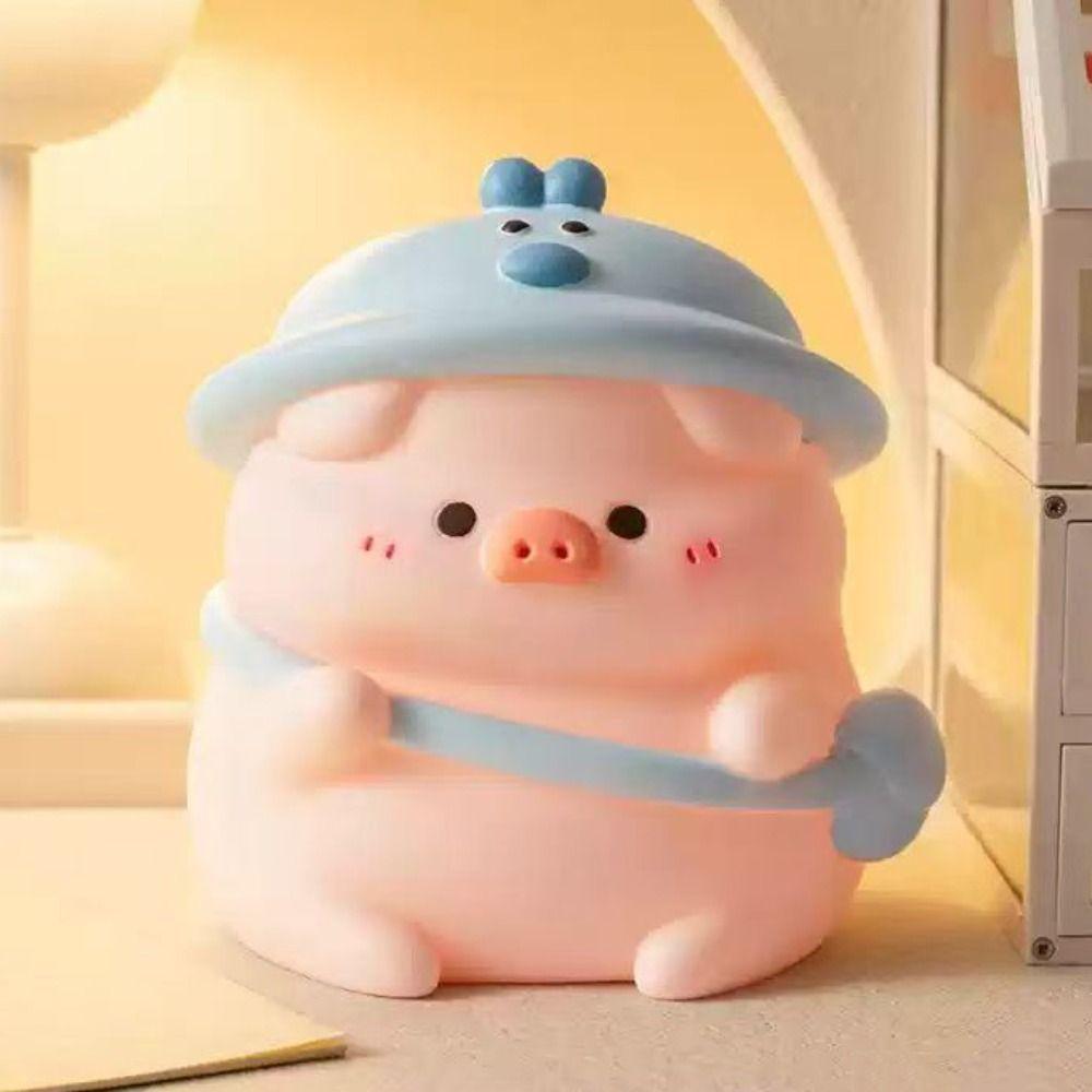 Große Kapazität Cartoon Schwein Geldkasse Vinyl Spardose Niedliches Sparschwein Heimdekoration