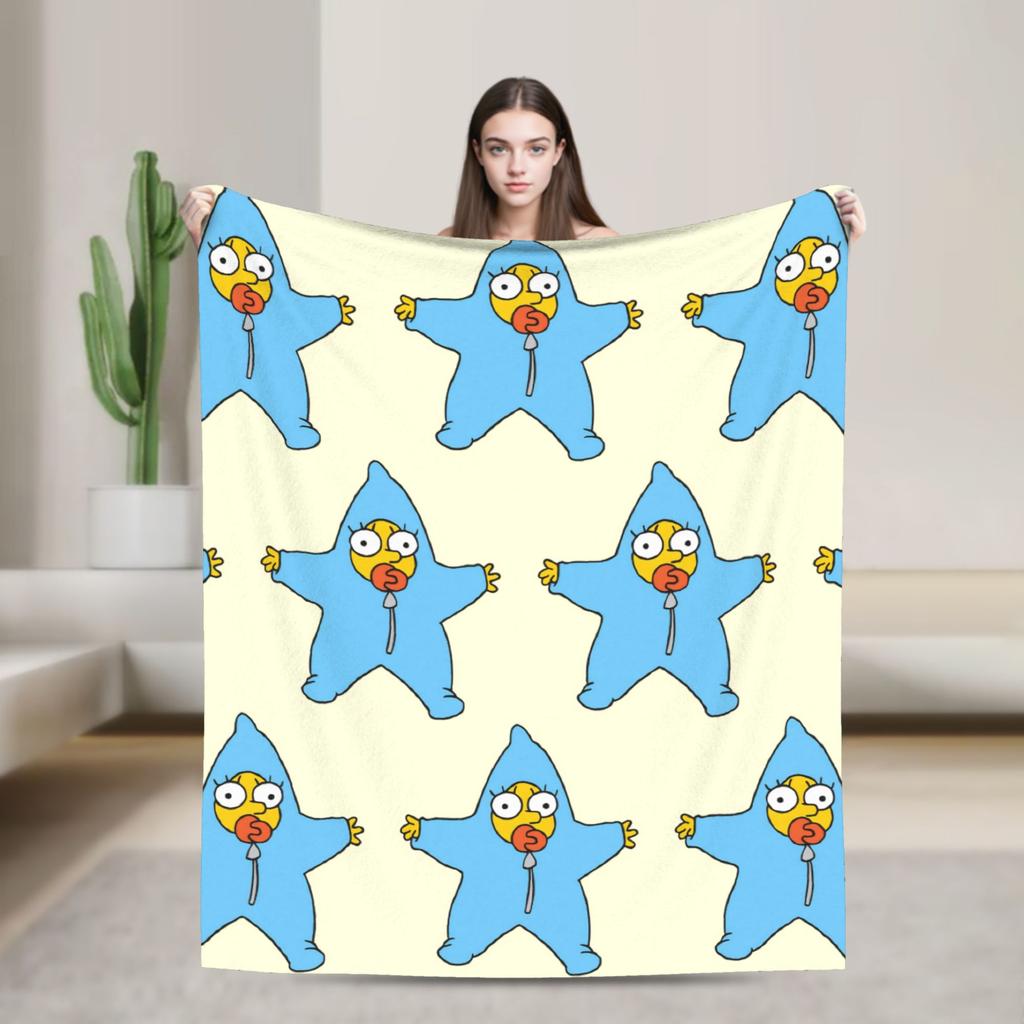 Simpsonsed Cartoon Blanket Velvet Autumn/Winter Multifunction Warm Throw Blanket For Bed Couch Bedding Throws