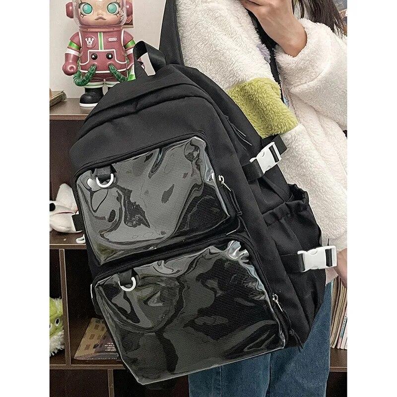 Japonský batoh Kawaii Itabag Women Novinka 2024 Transparentní Batoh Dámský Velkokapacitní Batoh Ita Školní tašky pro vysokoškoláky JK