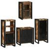 Bathroom Furniture Set with Shelf 4 pcs Multicolored Solid Reclaimed Wood
